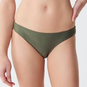 J Crew Heritage 1989 high-leg bikini bottom dark olive green